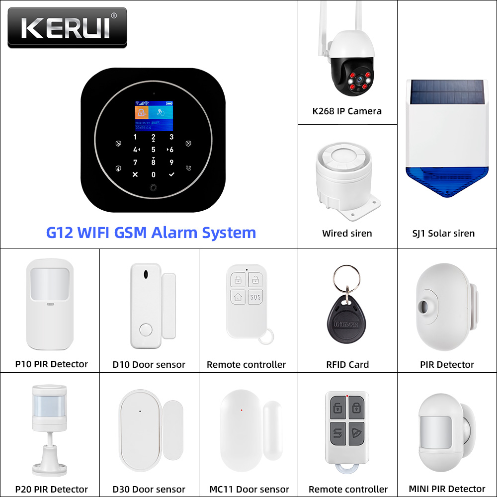 Kerui g12 2g wifi sistema de a - Home Automation Diy avaliação e preço