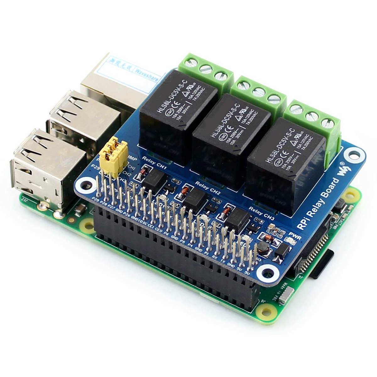 Módulo de Relé Waveshare 5V de - Pi Zero W Board avaliação e preço